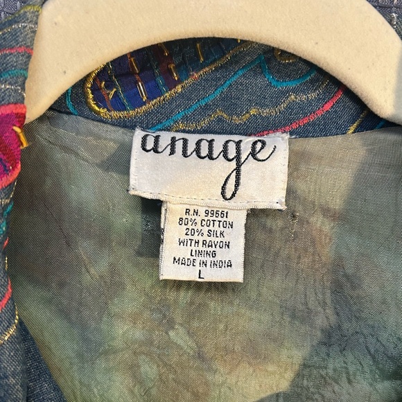 Anage Multicolor Embroidered Silk-Blend Jacket - Picture 2 of 7